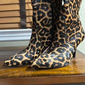 Michael Kors cheetah print leather knee high boots!